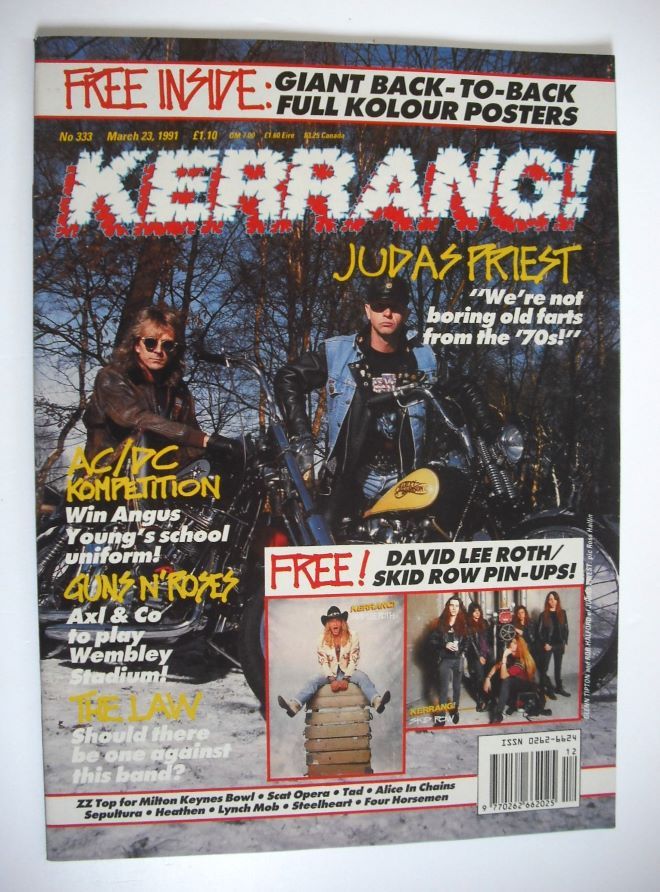 Kerrang magazine - Judas Priest cover (23 March 1991 - Issue 333)