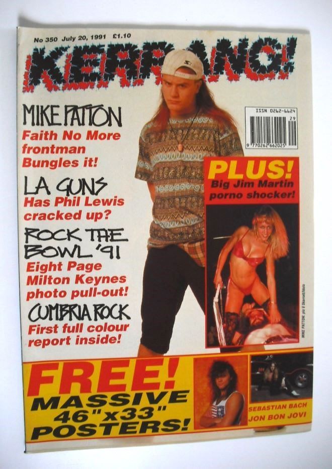 Kerrang magazine - Mike Patton cover (20 July 1991 - Issue 350)