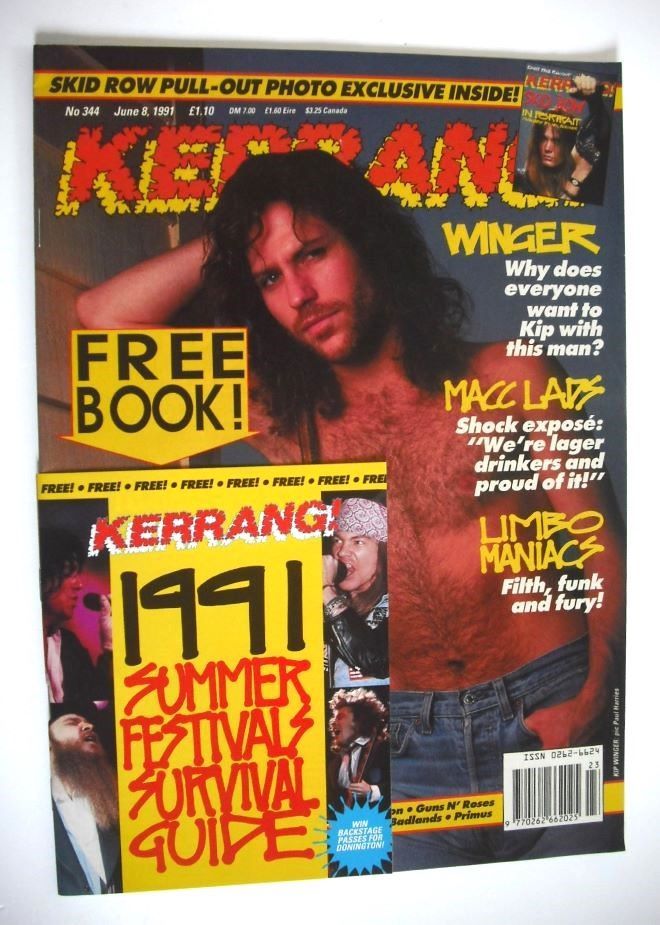 Kerrang magazine - Kip Winger cover (8 June 1991 - Issue 344)