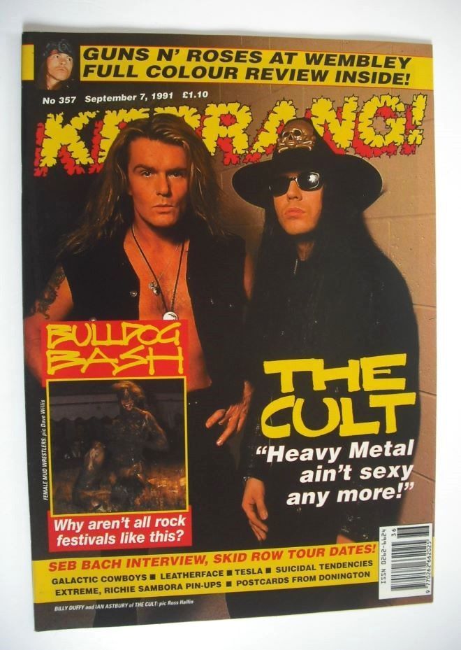 Kerrang magazine - The Cult cover (7 September 1991 - Issue 357)