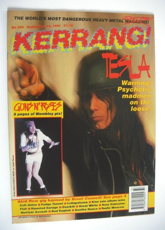 Kerrang magazine - Jeff Keith cover (14 September 1991 - Issue 358)