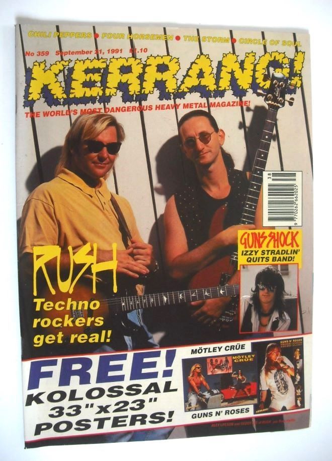 Kerrang magazine - Alex Lifeson and Geddy Lee cover (21 September 1991 - Issue 359)