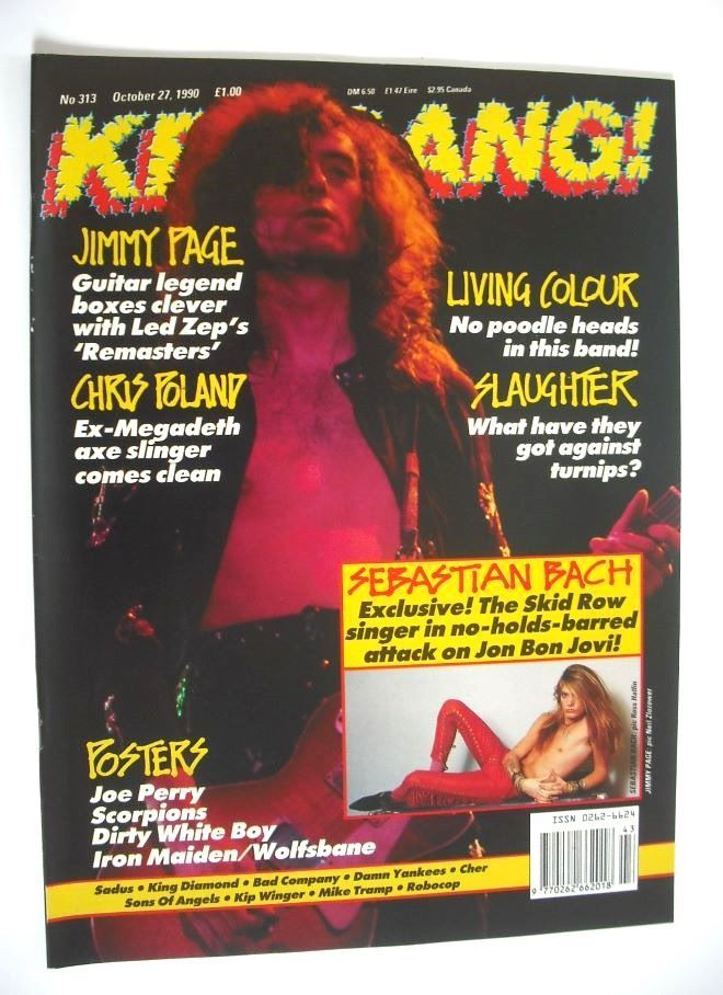 Kerrang magazine - Jimmy Page cover (27 October 1990 - Issue 313)