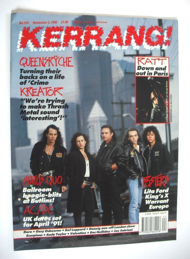 Kerrang magazine - Queensryche cover (3 November 1990 - Issue 314)