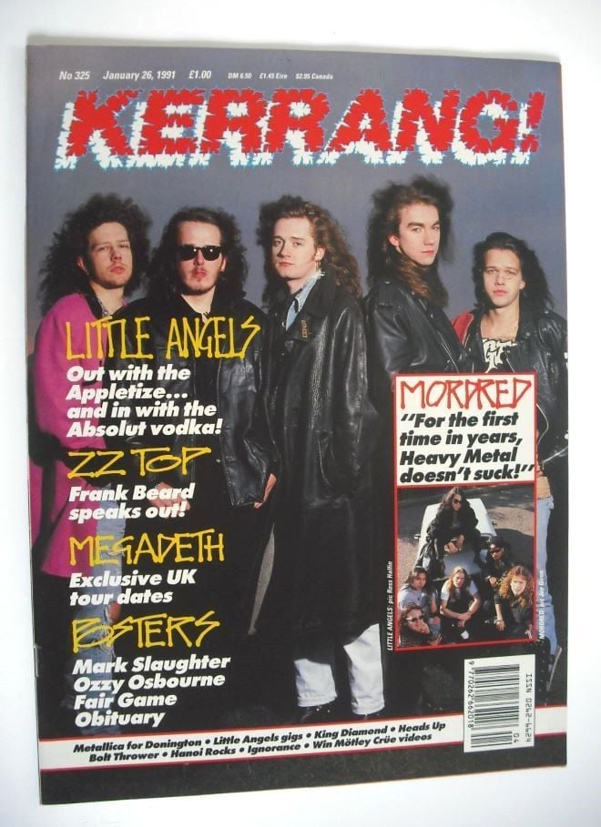 Kerrang magazine - Little Angels cover (26 January 1991 - Issue 325)