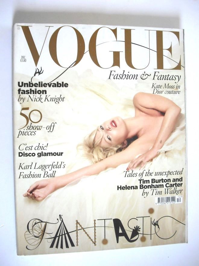 British Vogue magazine - December 2008 - Kate Moss cover