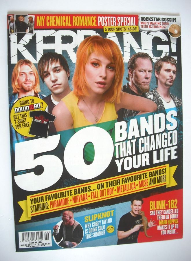 Kerrang magazine - 50 Bands That Changed Your Life cover (3 March 2012 - Issue 1404)