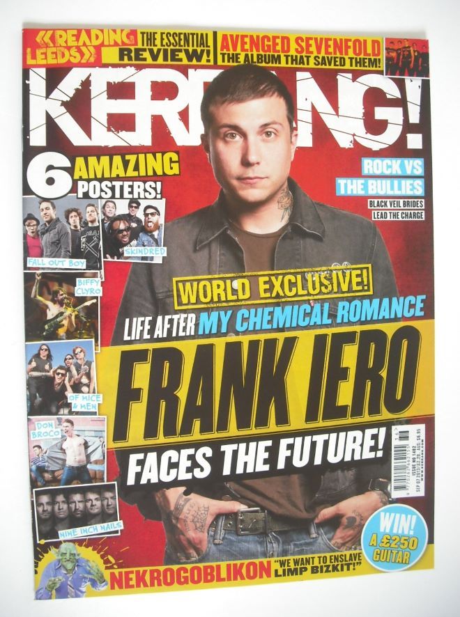 Kerrang magazine - Frank Iero cover (7 September 2013 - Issue 1482)