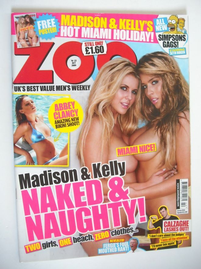 Zoo magazine - Madison Welch and Kelly Andrews cover (16-22 October 2009)