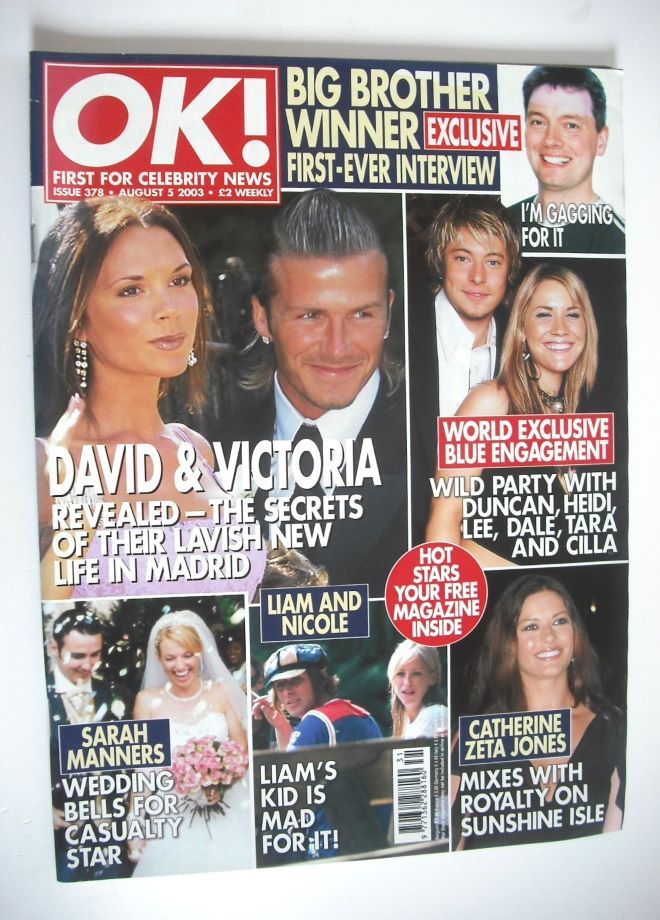 OK! magazine - David and Victoria Beckham cover (5 August 2003 - Issue 378)
