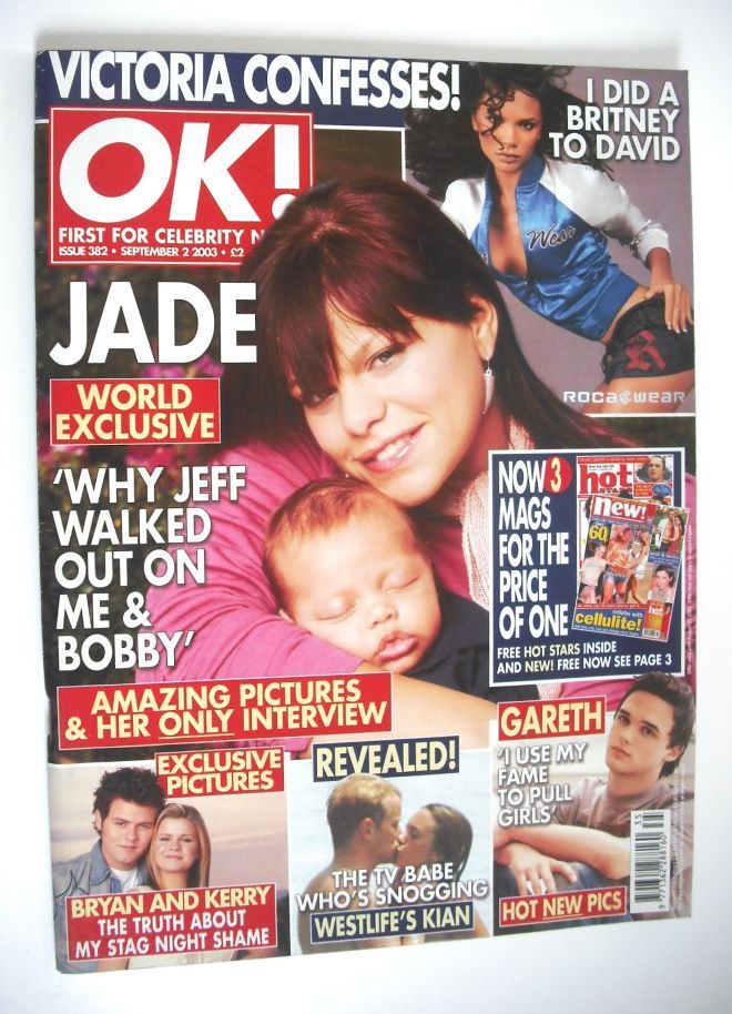OK! magazine - Jade Goody and Bobby cover (2 September 2003 - Issue 382)