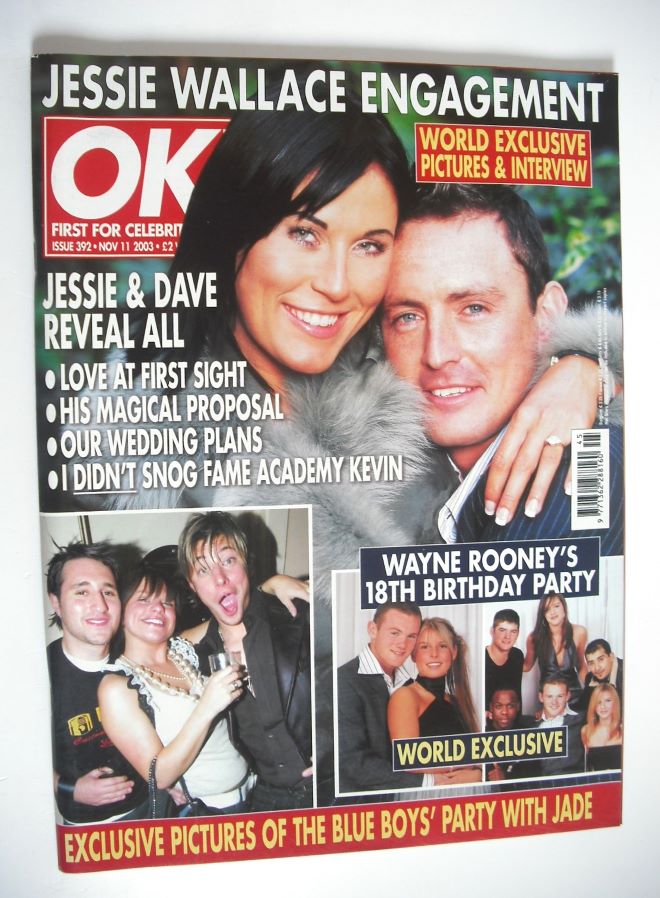 OK! magazine - Dave Morgan and Jessie Wallace cover (11 November 2003 - Issue 392)