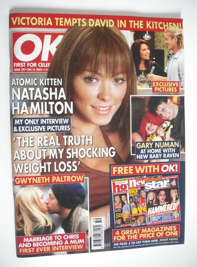 OK! magazine - Natasha Hamilton cover (16 December 2003 - Issue 397)