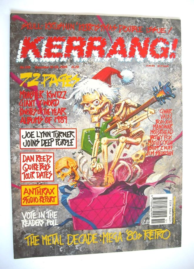 Kerrang magazine - The Metal Decade cover (23-30 December 1989 - Issue 270)