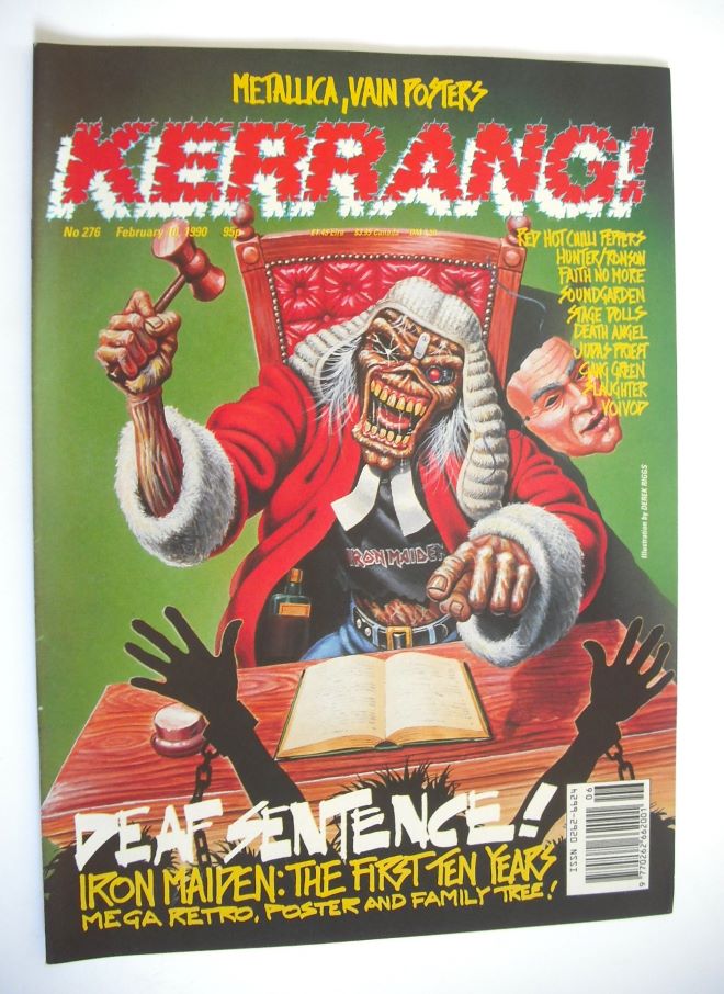 Kerrang magazine - Iron Maiden: The First Ten Years cover (10 February 1990 - Issue 276)