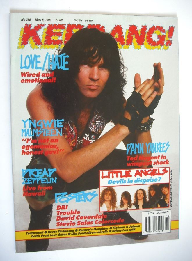 Kerrang magazine - Jizzy Pearl cover (5 May 1990 - Issue 288)