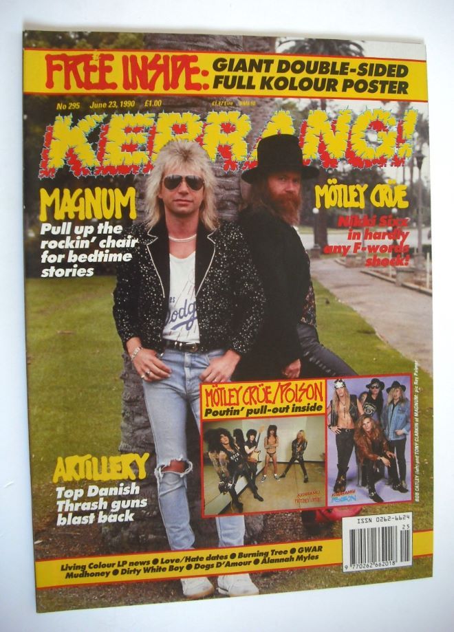 Kerrang magazine - Magnum cover (23 June 1990 - Issue 295)