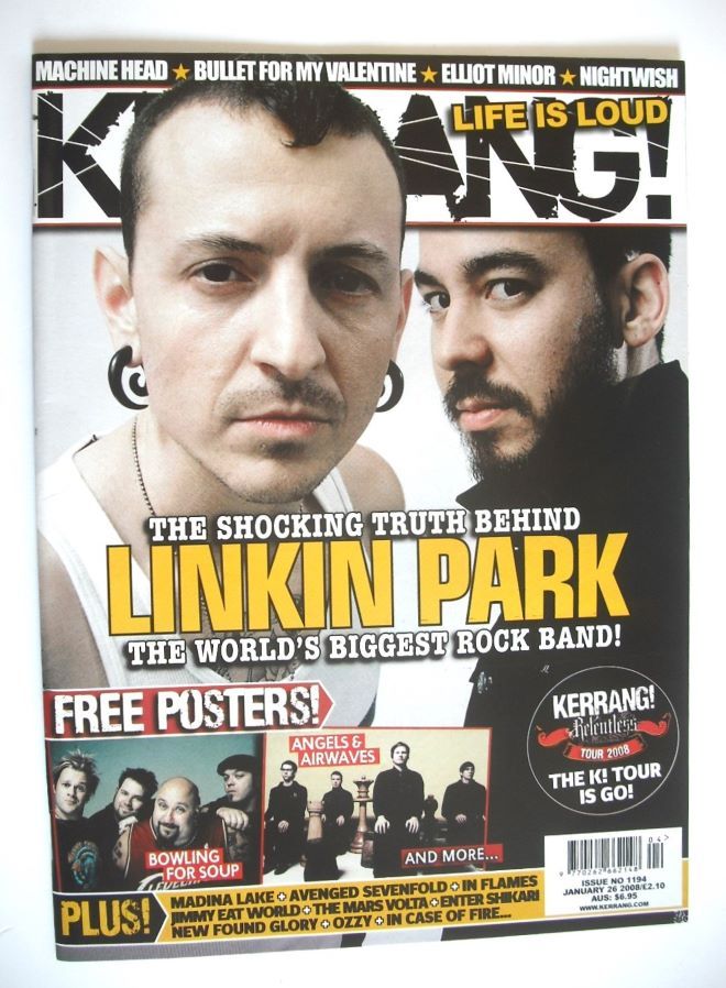 Kerrang magazine - Linkin Park cover (26 January 2008 - Issue 1194)