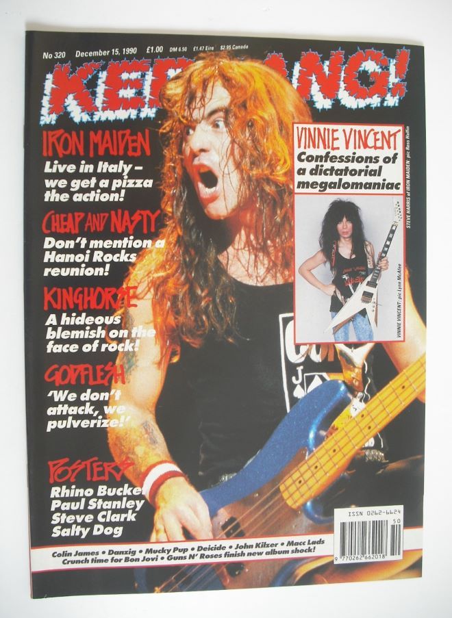 Kerrang magazine - Steve Harris cover (15 December 1990 - Issue 320)