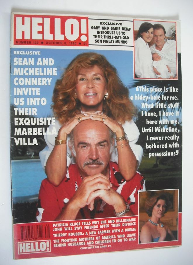 Hello! magazine - Sean Connery and Micheline cover (6 October 1990 - Issue 122)
