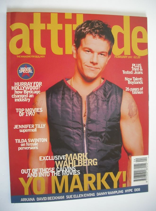 Attitude magazine - Mark Wahlberg cover (February 1997 - Issue 34)