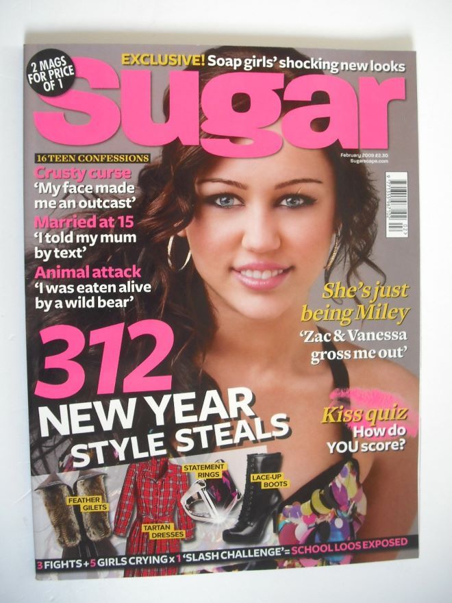 <!--2009-02-->Sugar magazine - Miley Cyrus cover (February 2009)