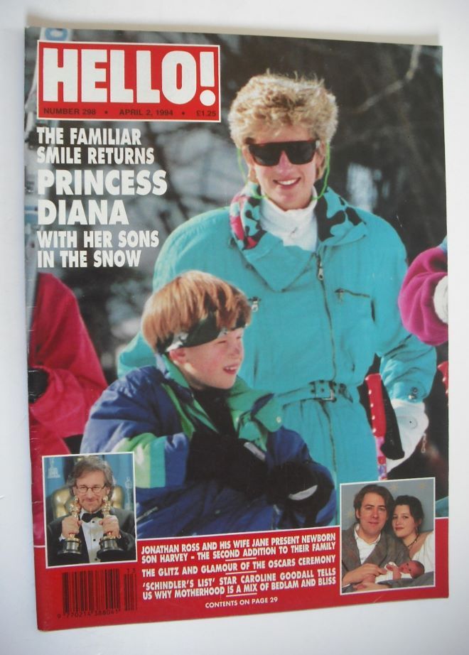 Hello! magazine - Princess Diana cover (2 April 1994 - Issue 298)
