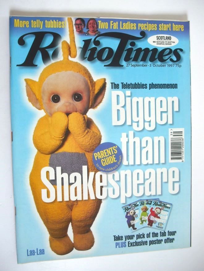 Radio Times magazine - Laa-Laa cover (27 September-3 October 1997)