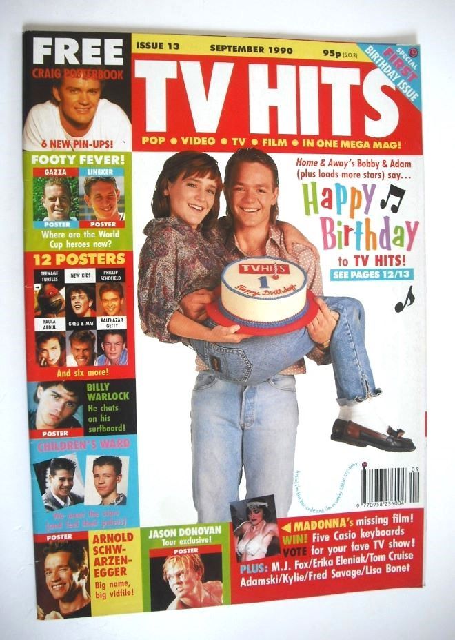TV Hits magazine - September 1990 - Mat Stevenson and Nicolle Dickson cover (Issue 13)
