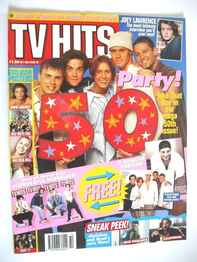 TV Hits magazine - October 1993 - Take That cover
