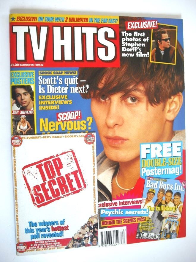 <!--1993-12-->TV Hits magazine - December 1993 - Mark Owen cover