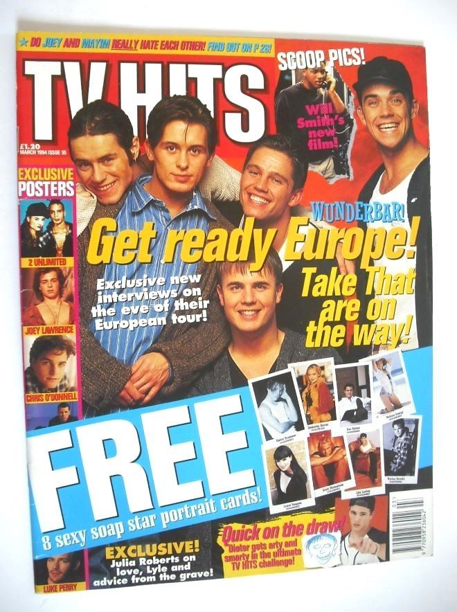 TV Hits magazine - March 1994 - Take That cover