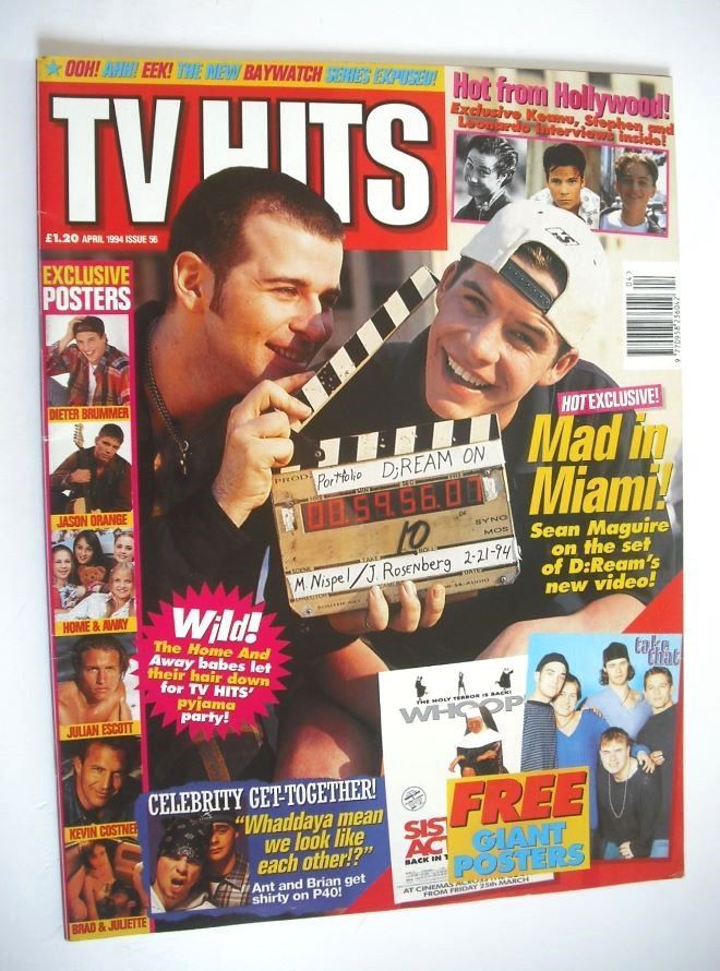 TV Hits magazine - April 1994 - Peter Cunnah and Sean Maguire cover