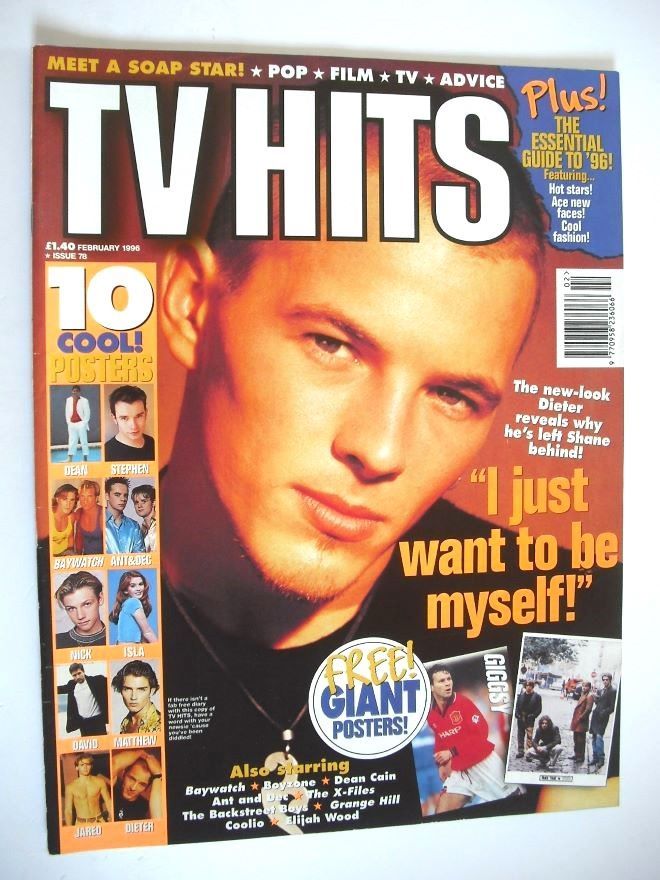TV Hits magazine - February 1996 - Dieter Brummer cover