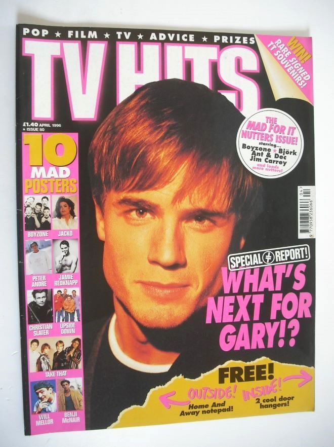 TV Hits magazine - April 1996 - Gary Barlow cover