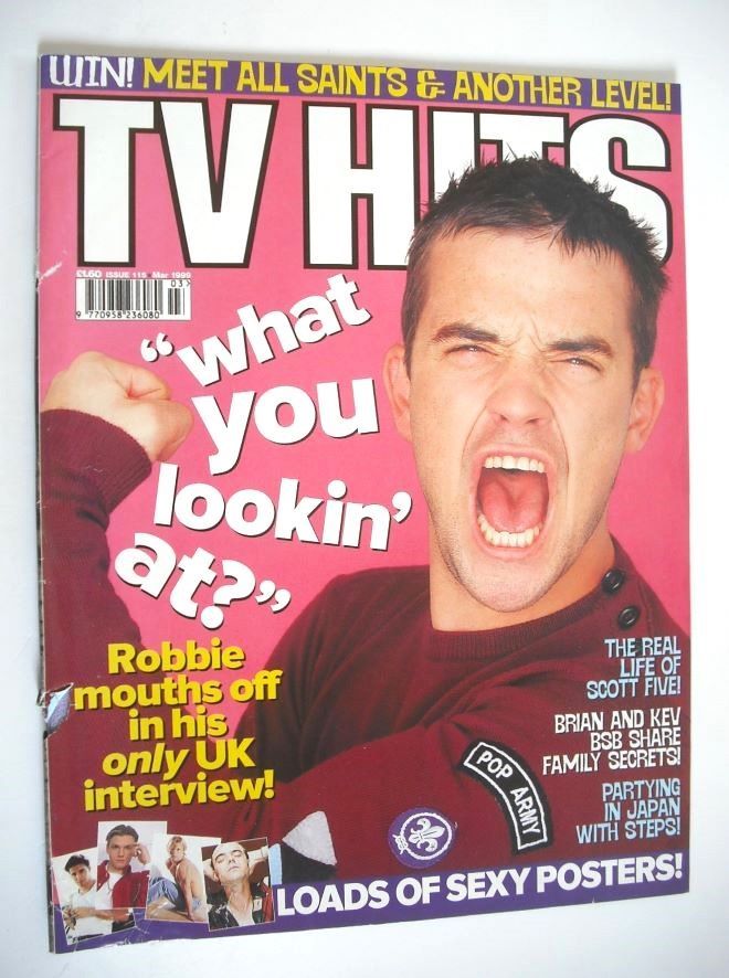 TV Hits magazine - March 1999 - Robbie Williams cover