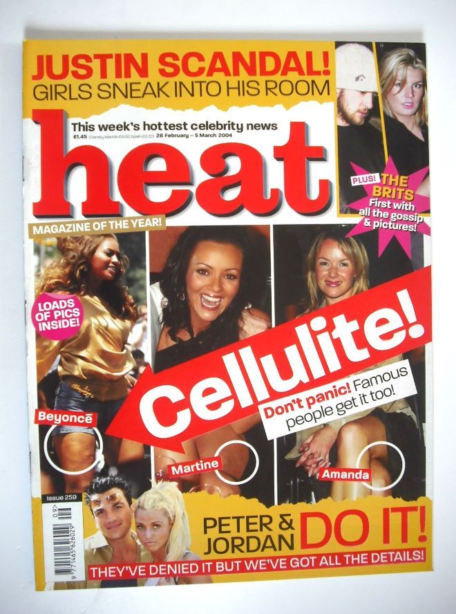 Heat magazine - Cellulite! cover (28 February - 5 March 2004 - Issue 259)