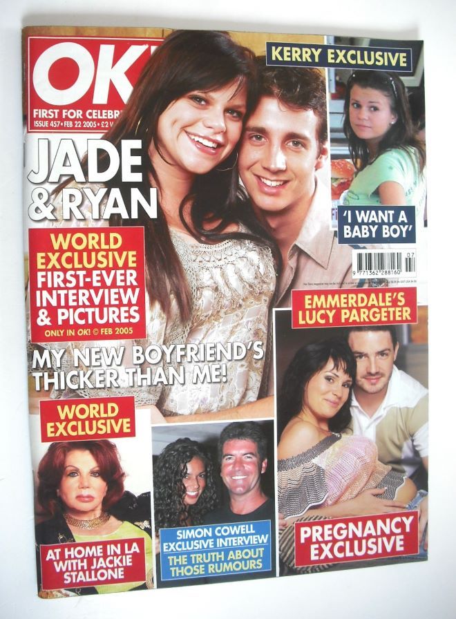 <!--2005-02-22-->OK! magazine - Ryan Amoo and Jade Goody cover (22 February