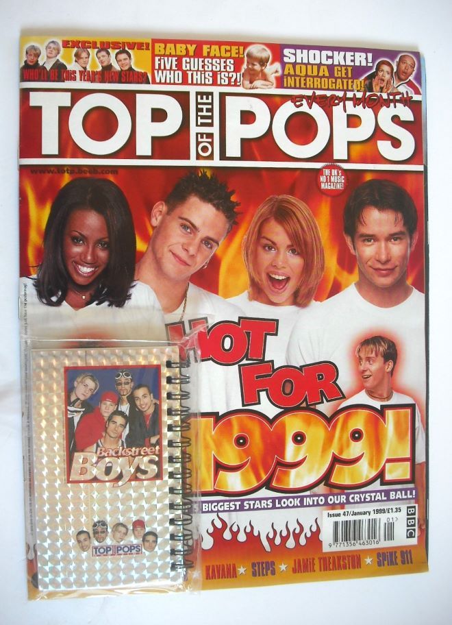 Top Of The Pops magazine - Hot for 1999 cover (January 1999)