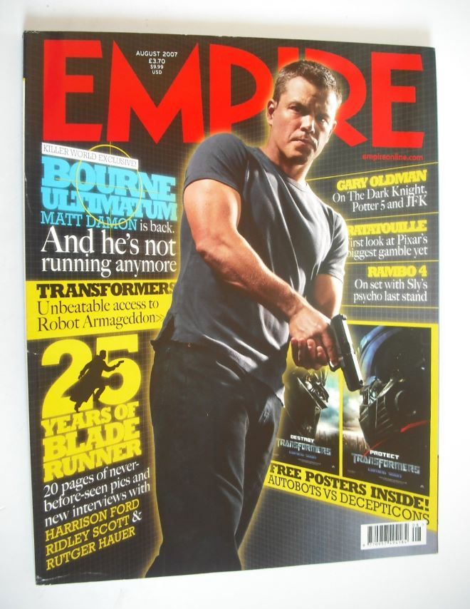 Empire magazine - Matt Damon cover (August 2007 - Issue 218)