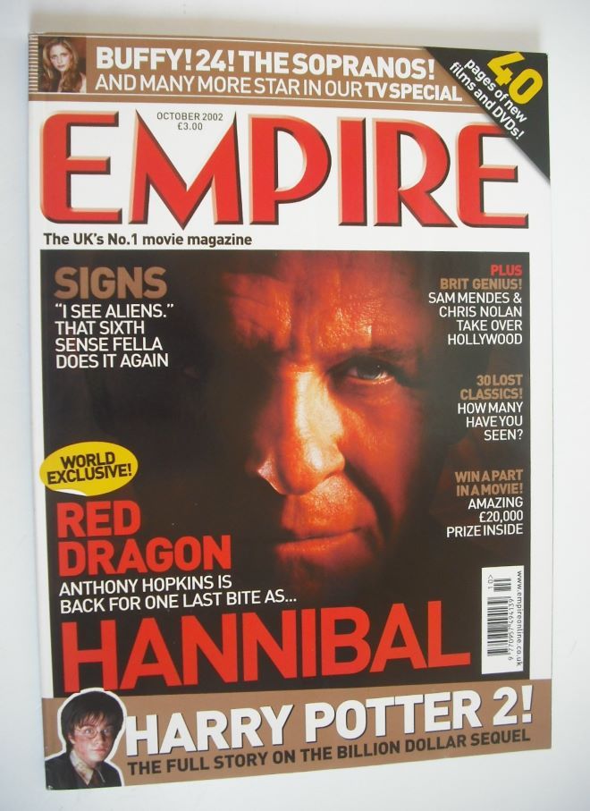 Empire magazine - Hannibal cover (October 2002 - Issue 160)