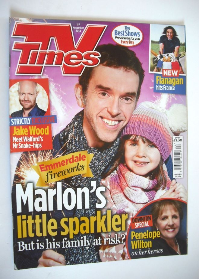 TV Times magazine - Mark Charnock and Amelia Flanagan cover (1-7 November 2014)