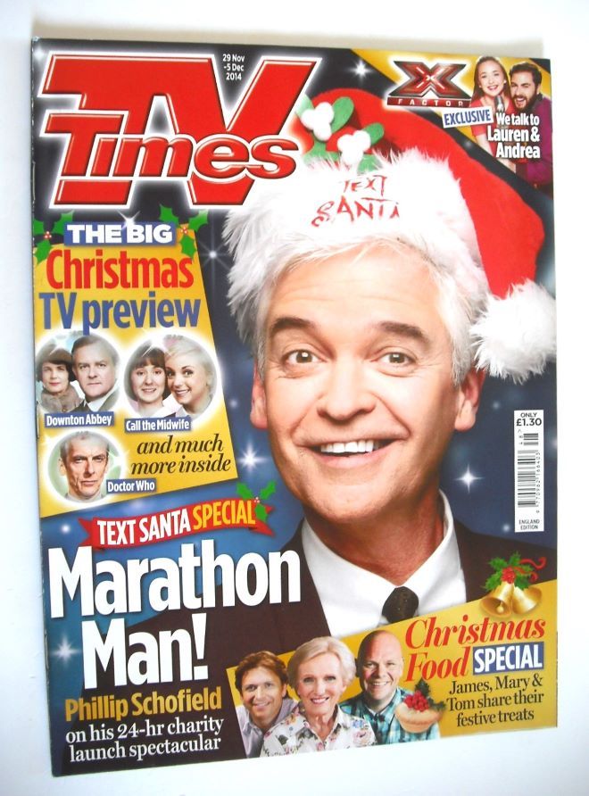 TV Times magazine - Phillip Schofield cover (29 November - 5 December 2014)
