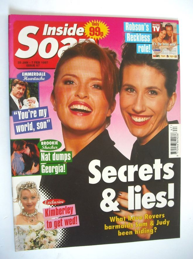 Inside Soap magazine - Gaynor Faye & Tina Hobley cover (25 January - 7 February 1997)