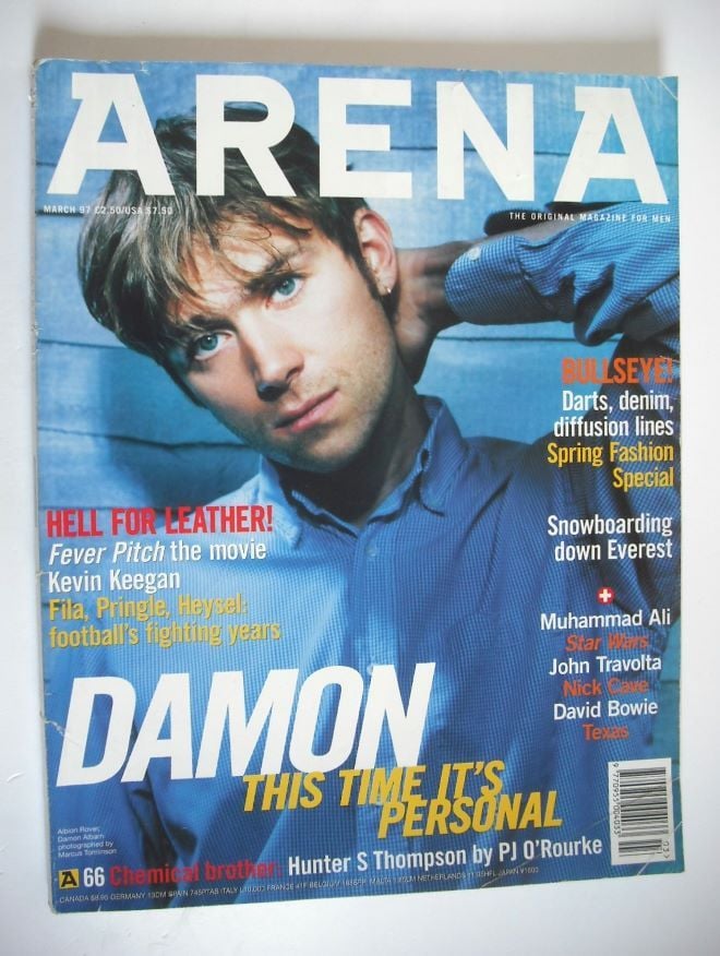 Arena magazine - March 1997 - Damon Albarn cover