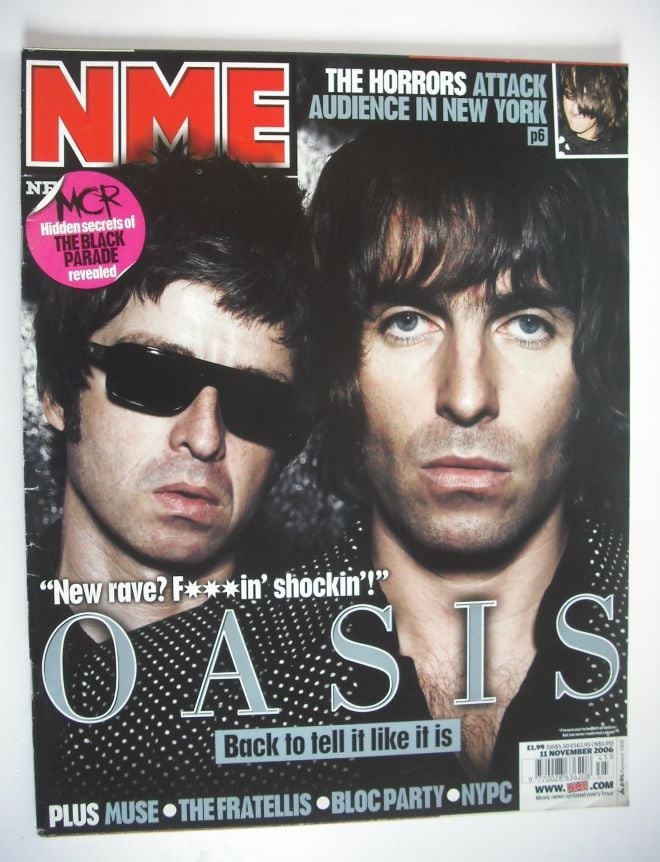 NME magazine - Oasis cover (11 November 2006)