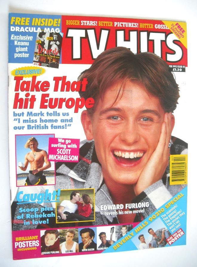 TV Hits magazine - February 1993 - Mark Owen cover