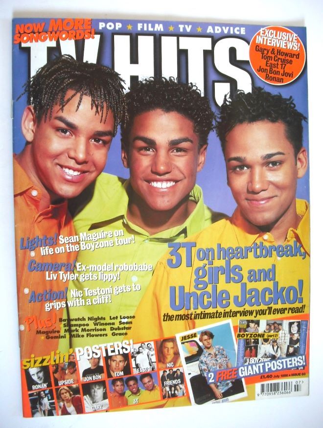 TV Hits magazine - July 1996 - 3T cover