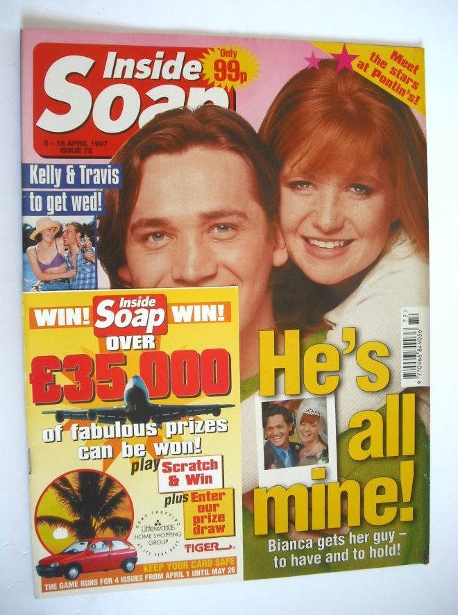 Inside Soap magazine - Sid Owen and Martine McCutcheon cover (5-18 April 1997)