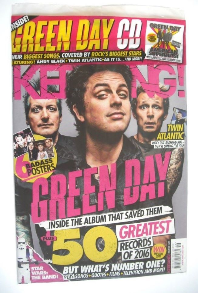 Kerrang magazine - Green Day cover (10 December 2016 - Issue 1649)